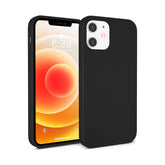Black phone case in silicone for iphone 12 and iphone 12 pro
